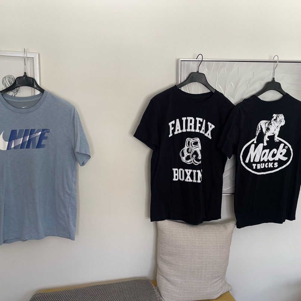 Nike Dri fit Fairfax boxing Mack Trucks graphic tees bundle LARGE men’s 3 items